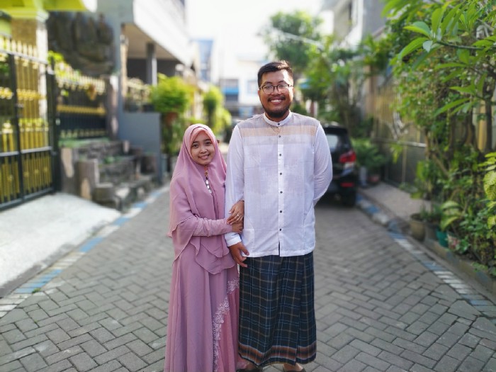 Eid with wife